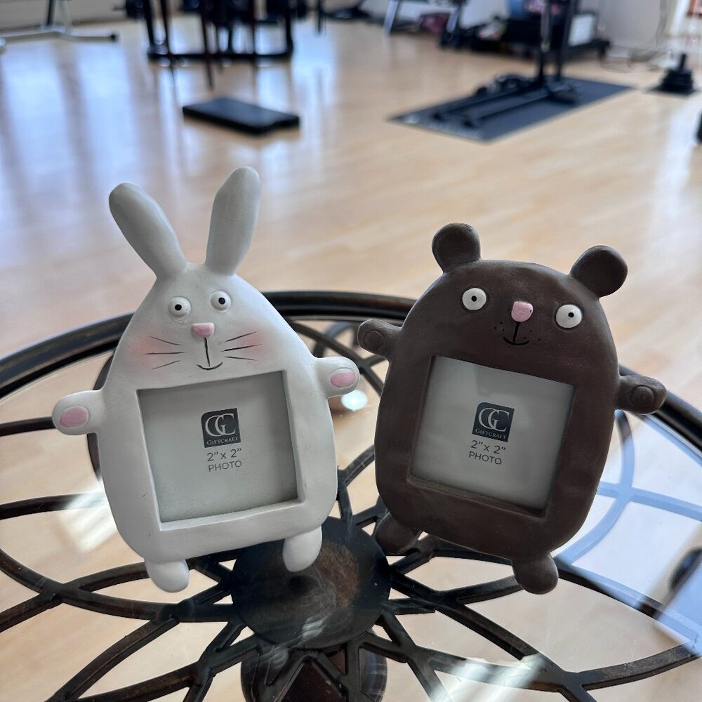 NEW Bear and Bunny photo frames
